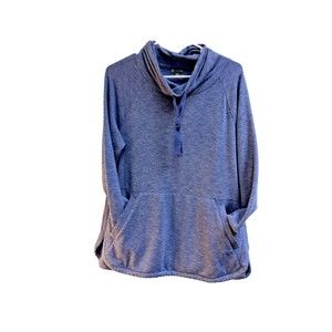 T by Talbots Medium Petite Heather Blue Turtle Neck Sweatshirt Women's